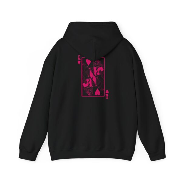 Pink Elven Queen of Hearts Hooded Sweatshirt - Image 4
