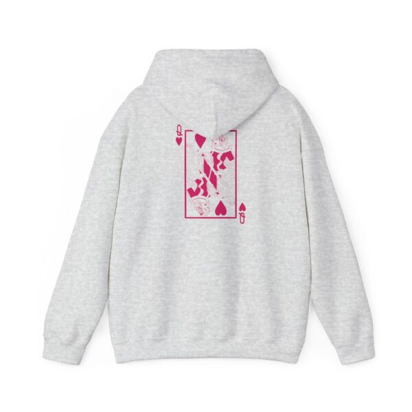 Pink Elven Queen of Hearts Hooded Sweatshirt - Image 6