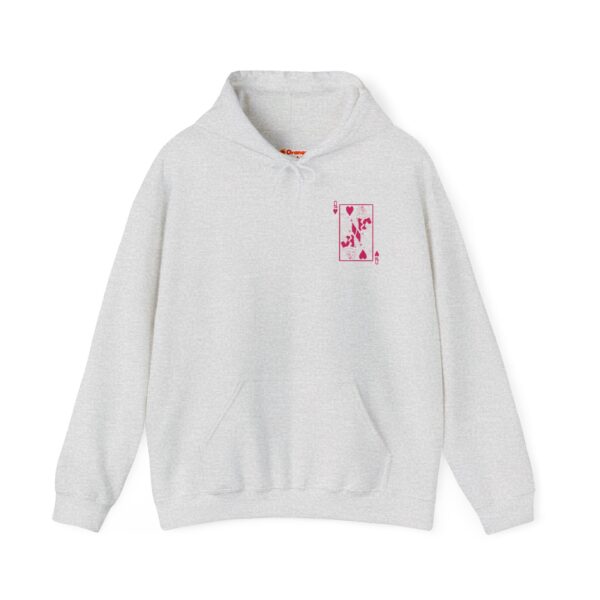 Pink Elven Queen of Hearts Hooded Sweatshirt - Image 5